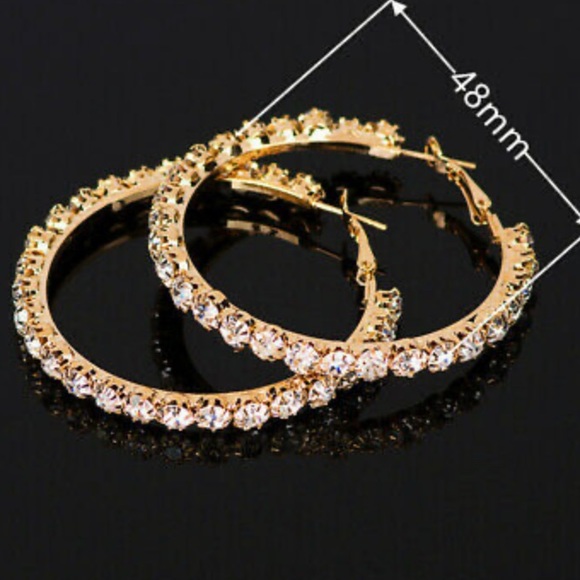 NEW 18k gold plated hoop earrings - Picture 2 of 5
